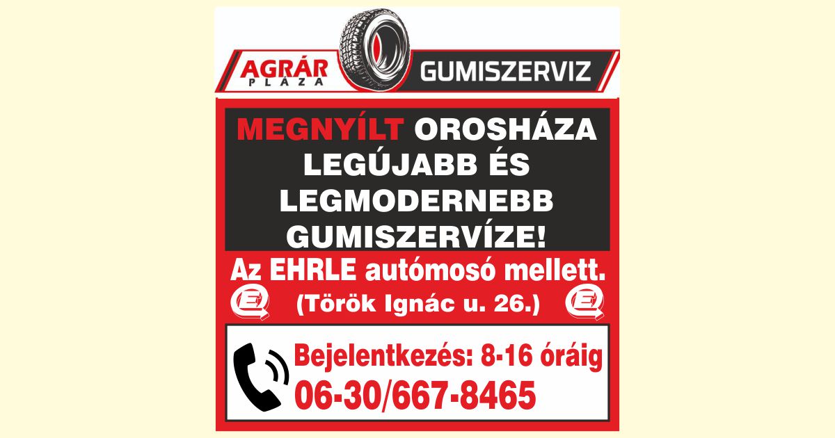 Agrár Pláza Gumiszerviz Orosháza
