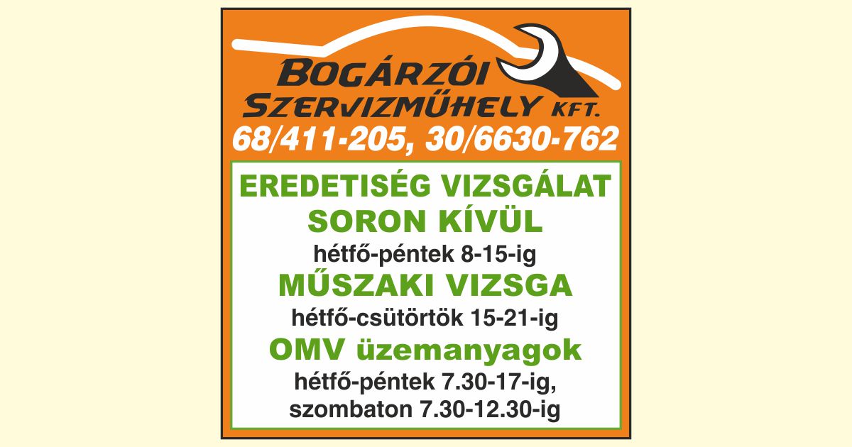 Bogárzói Szervizműhely Kft.
