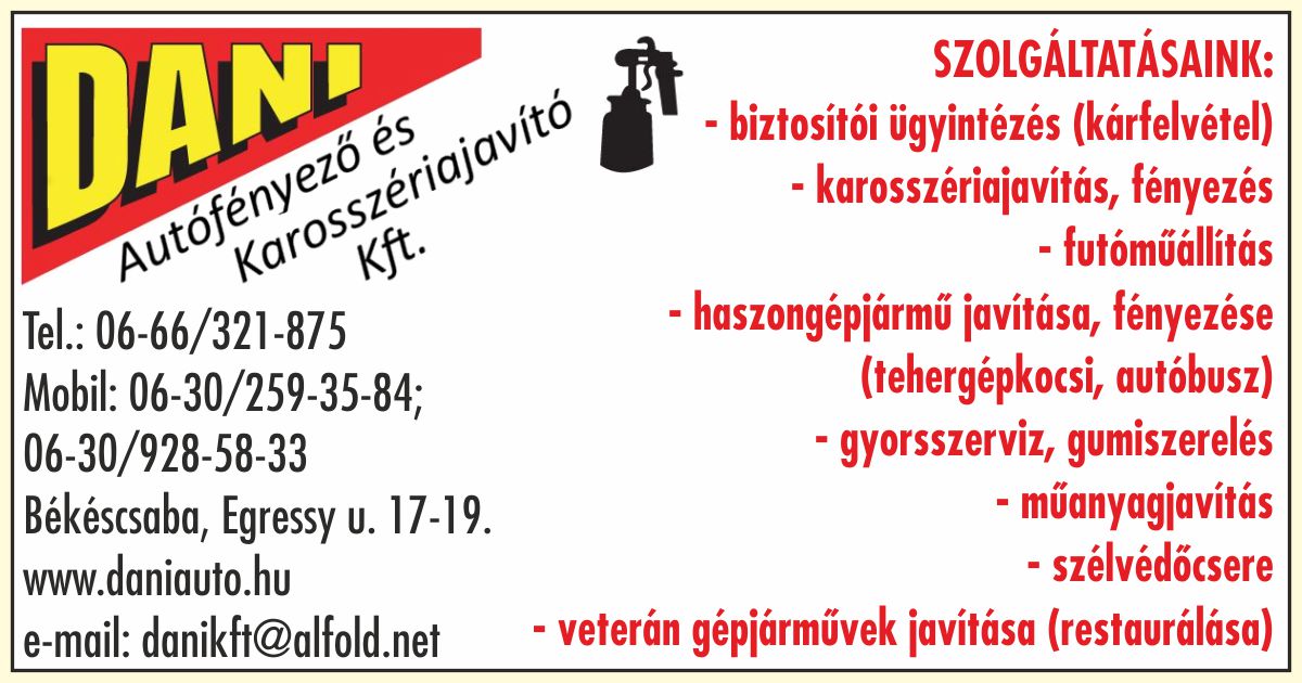 Dani Autófényező és Karosszériajavító Kft.
