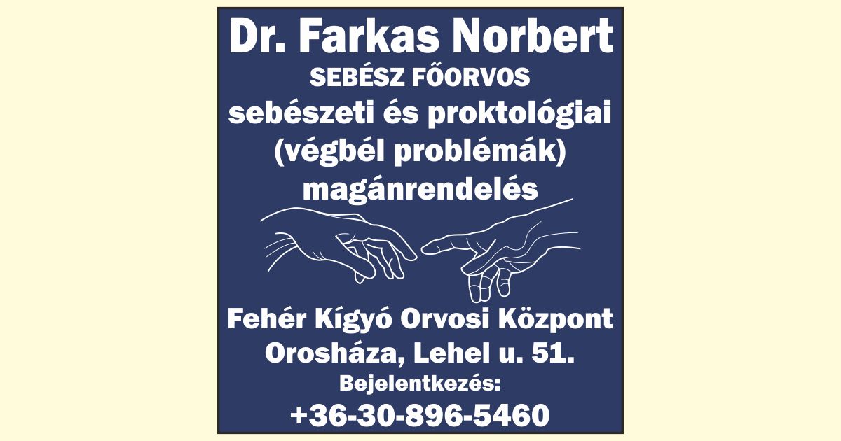Dr. Farkas Norbert sebész főorvos
