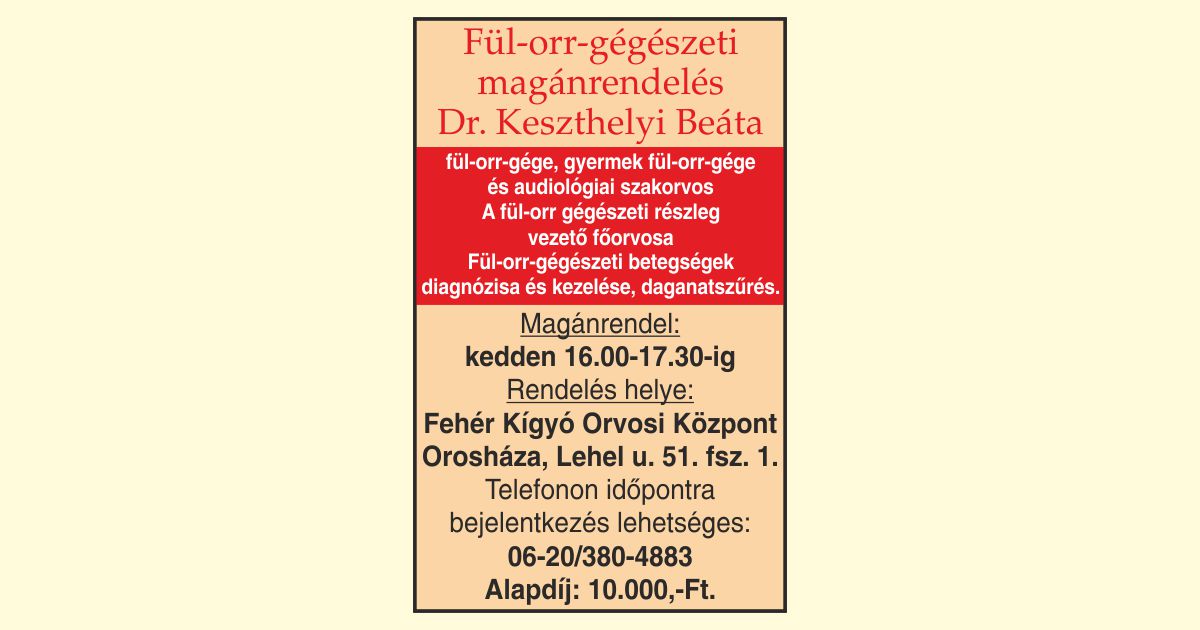 Dr. Keszthelyi Beáta - Orosháza