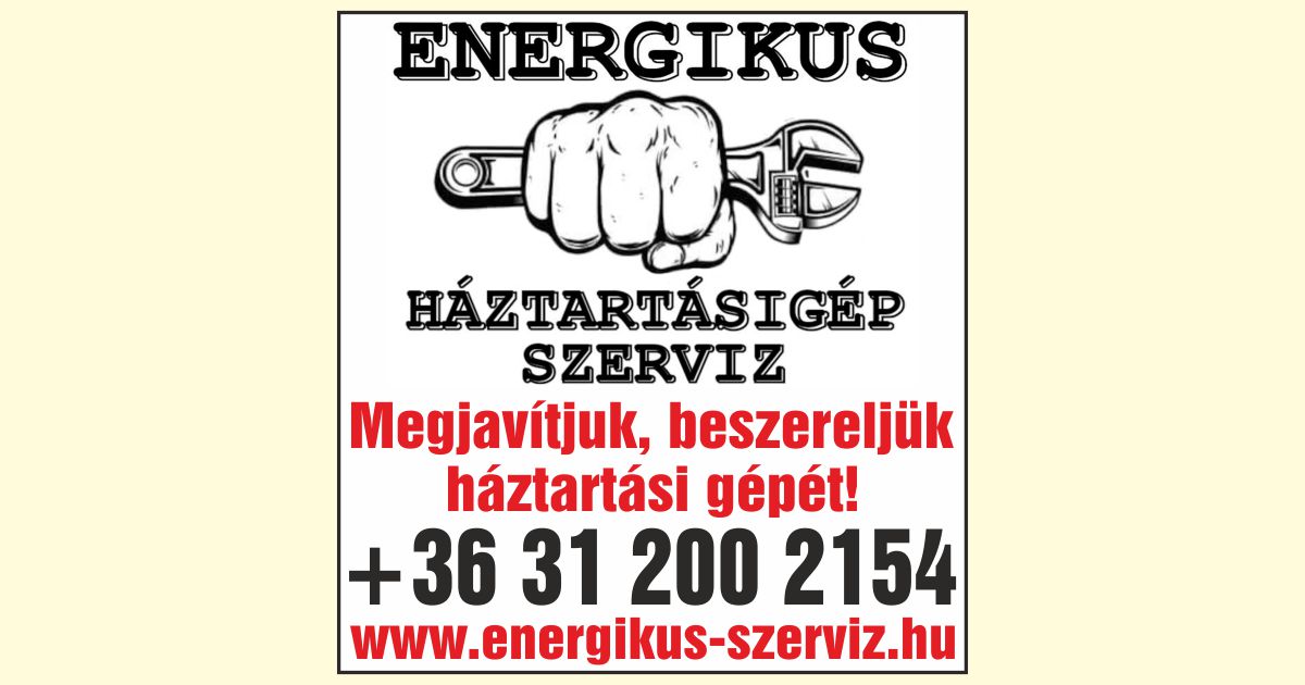 Energikus háztartási gép szerviz