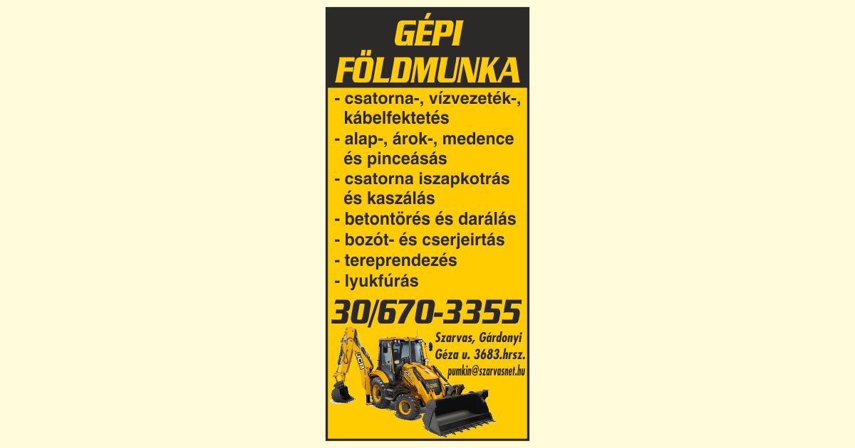 Gépi Földmunka