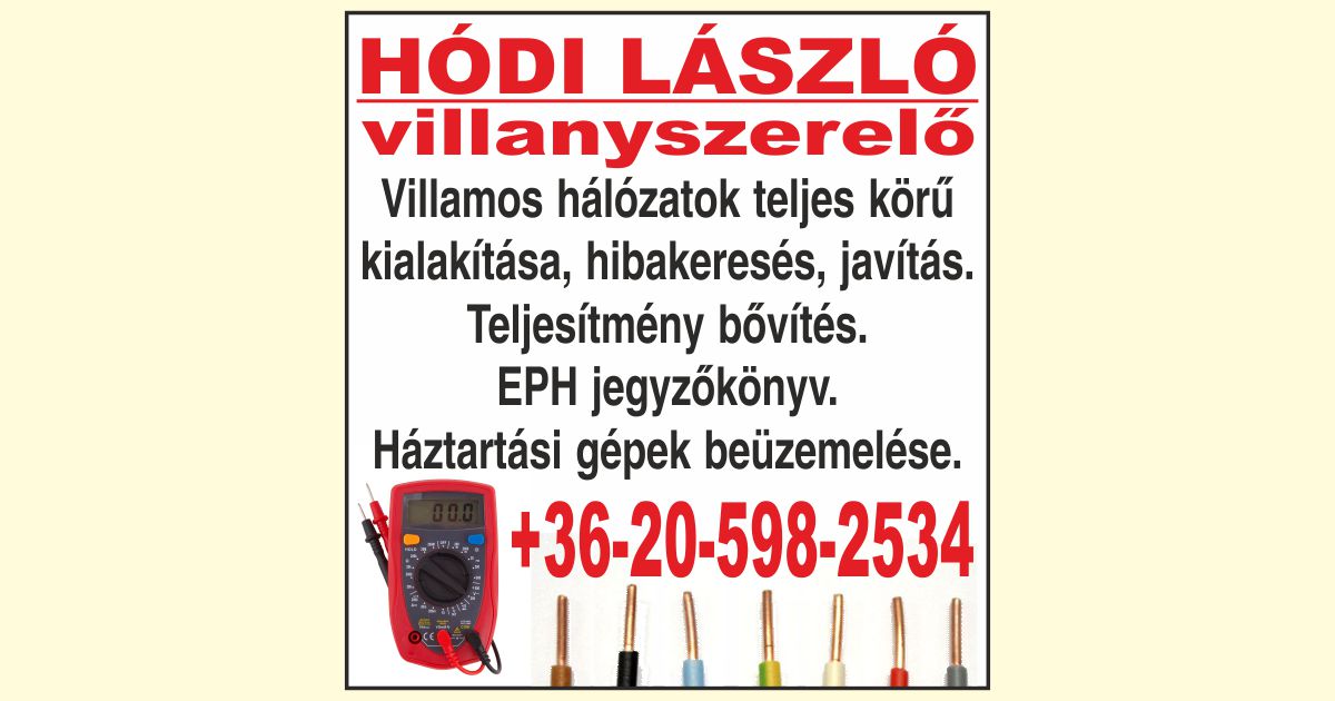 Hódi László villanyszerelő