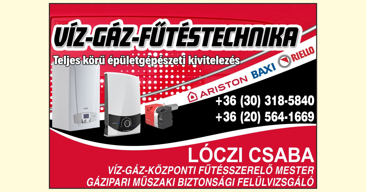 Lóczi Csaba víz-gáz-központifűtés szerelés