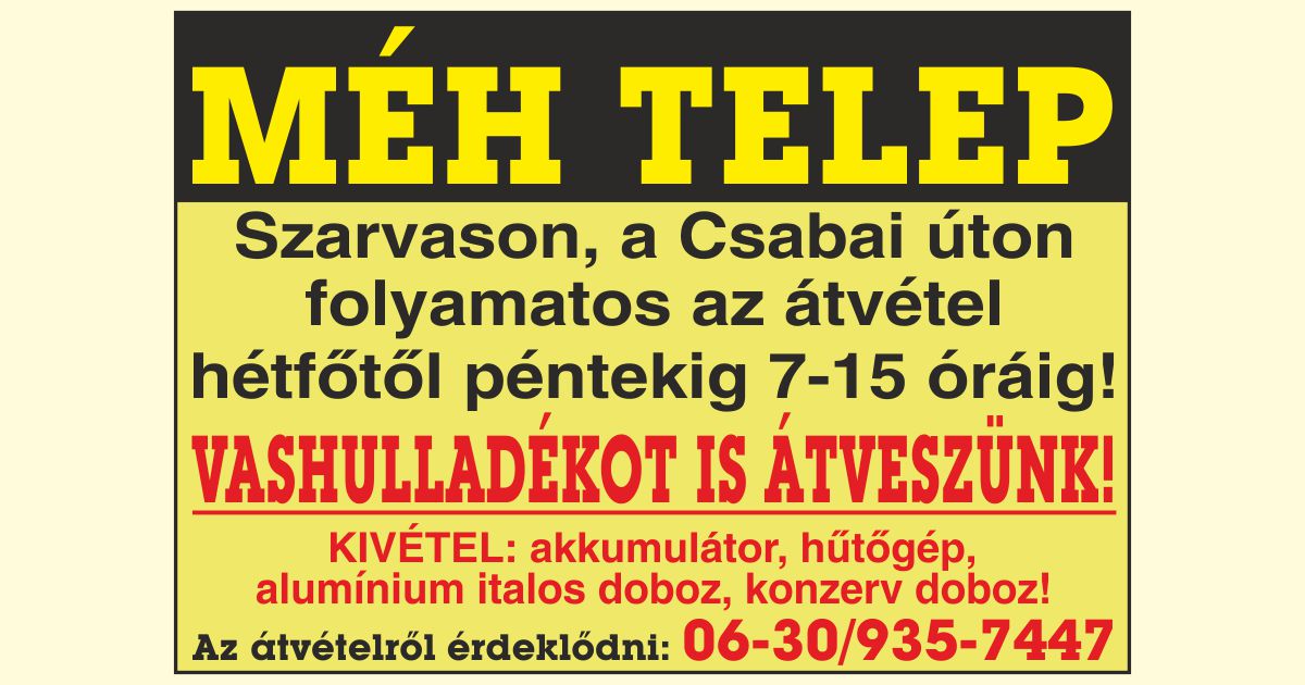 Méh Telep Szarvas
