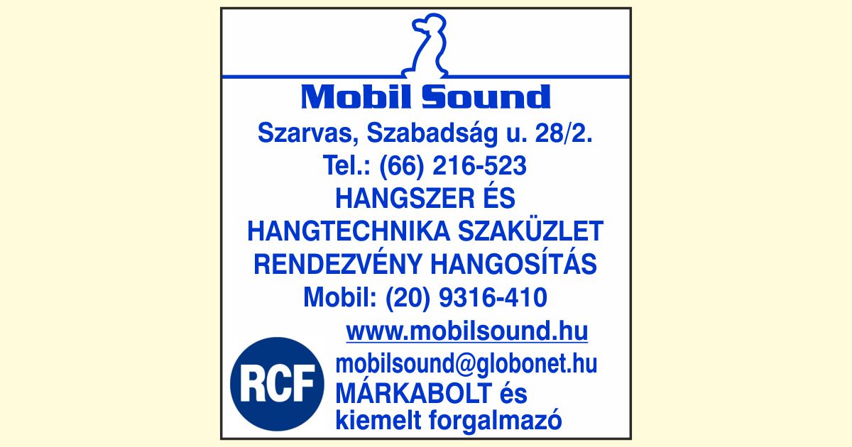 Mobil Sound hangszer, hangtechnika, hangosítás