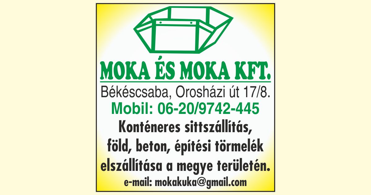 Moka és Moka Kft. konténeres sittszállítás