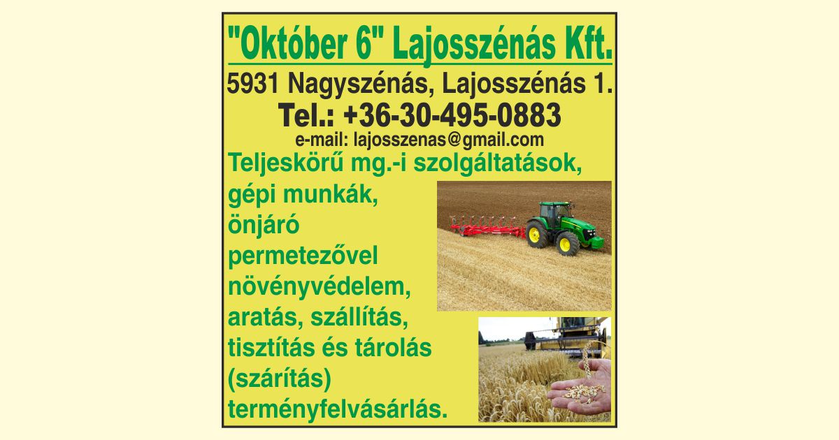 "Október 6" Lajosszénás Kft. - Nagyszénás