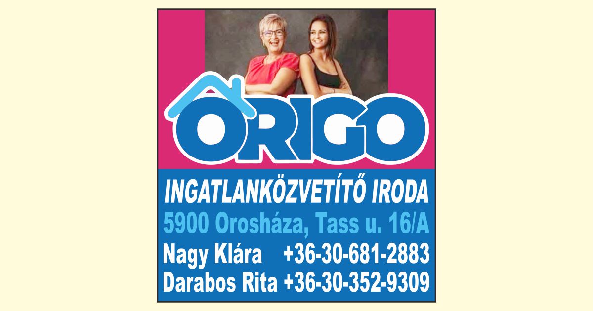 Origo Ingatlanközvetítő Iroda Orosháza