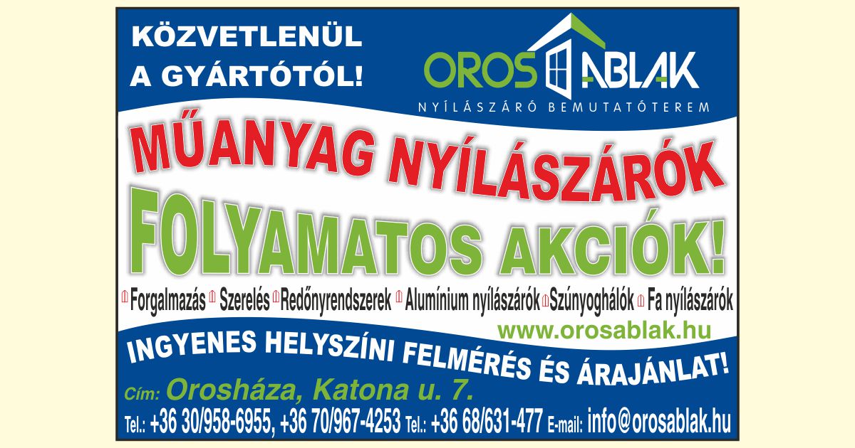 OROSABLAK Nyílászáró Bemutatóterem - Orosháza