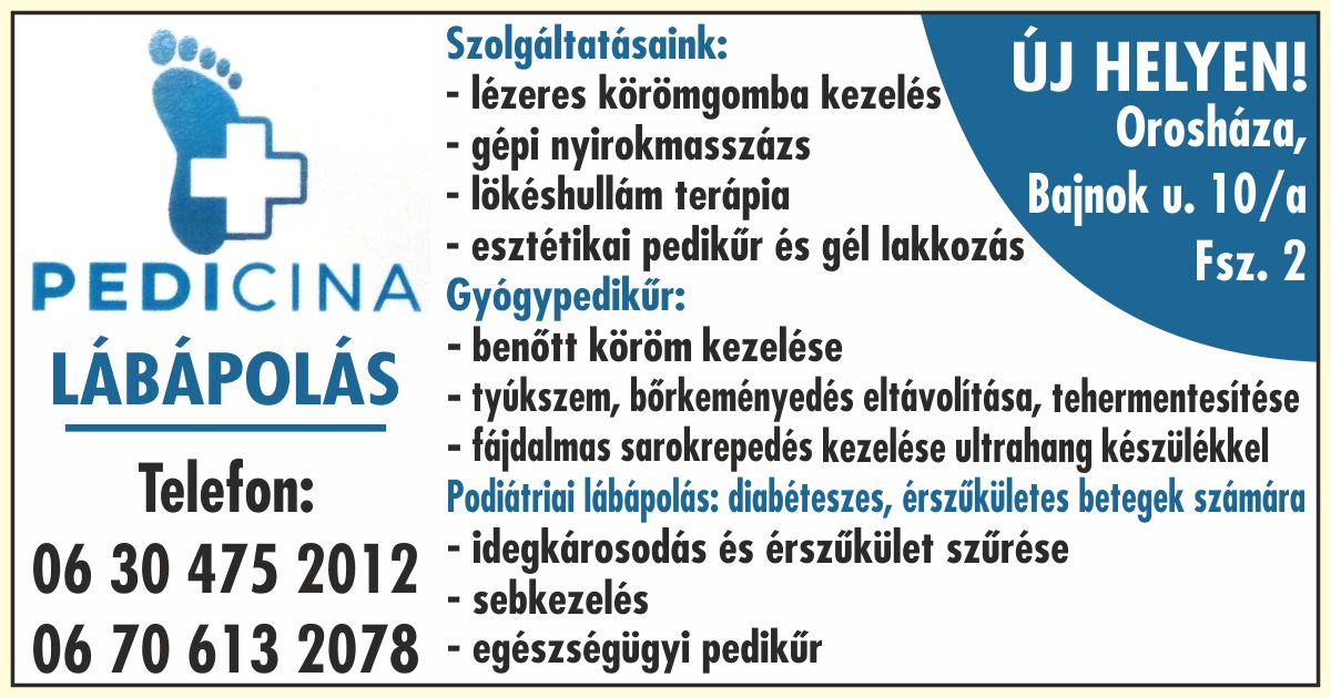 Pedicina Lábápolás Szilágyiné Szabó Lilla lábápoló - Orosháza