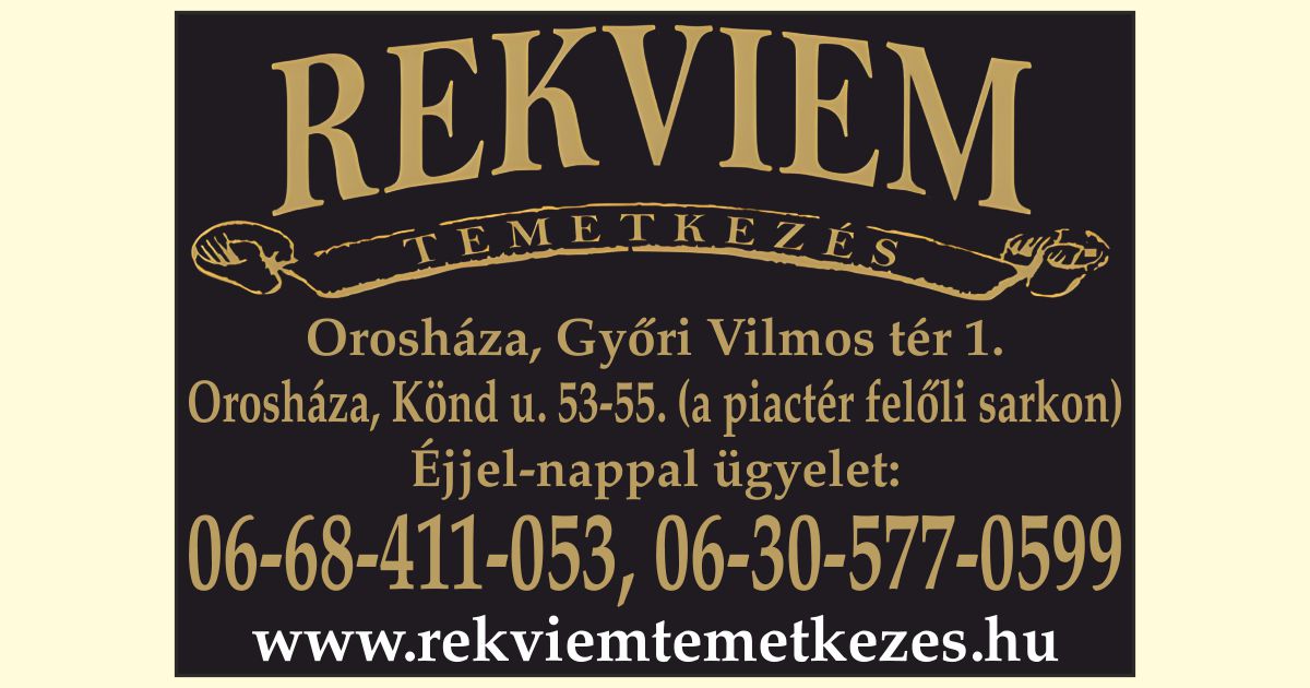 Rekviem Temetkezés Orosháza