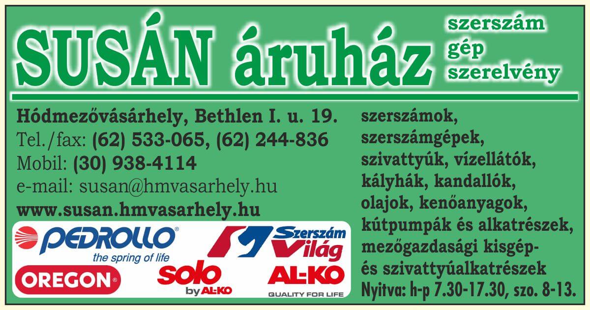 Susán Áruház Hódmezővásárhely