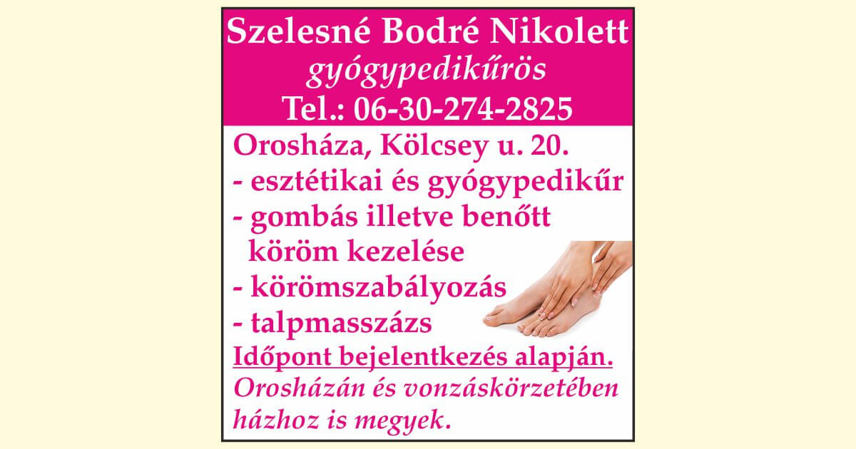 Szelesné Bodré Nikolett - Orosháza