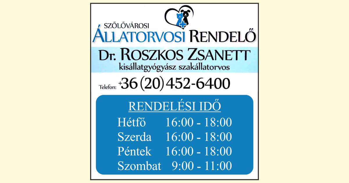 Szőlővárosi Állatorvosi Rendelő - Dr. Roszkos Zsanett - Orosháza