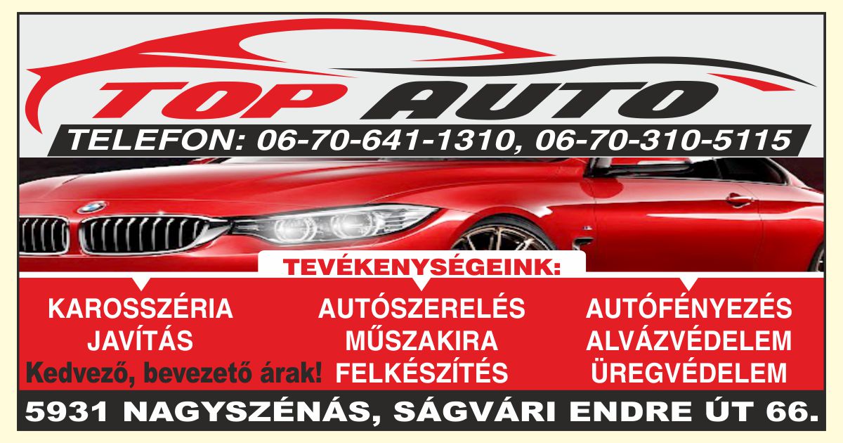 Top Auto Nagyszénás
