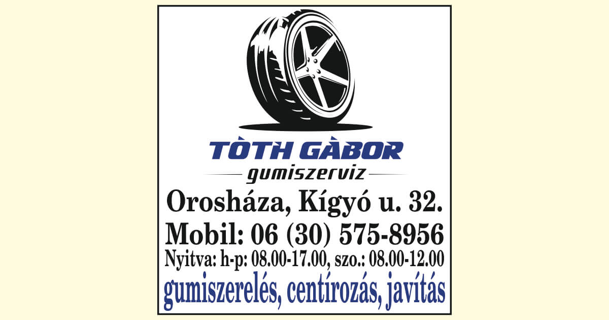 Tóth Gábor gumiszerviz - Orosháza