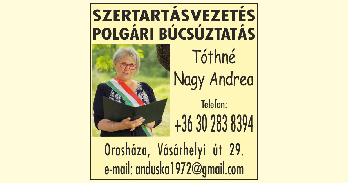 Tóthné Nagy Andrea - Orosháza