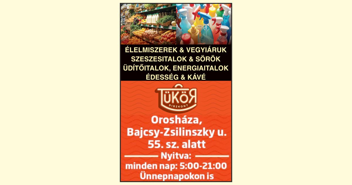 Tükör Diszkont Orosháza